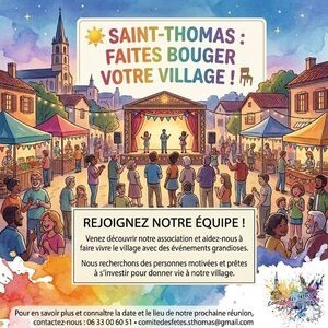 Saint-Thomas : Appels aux volontaires - comité des fêtes